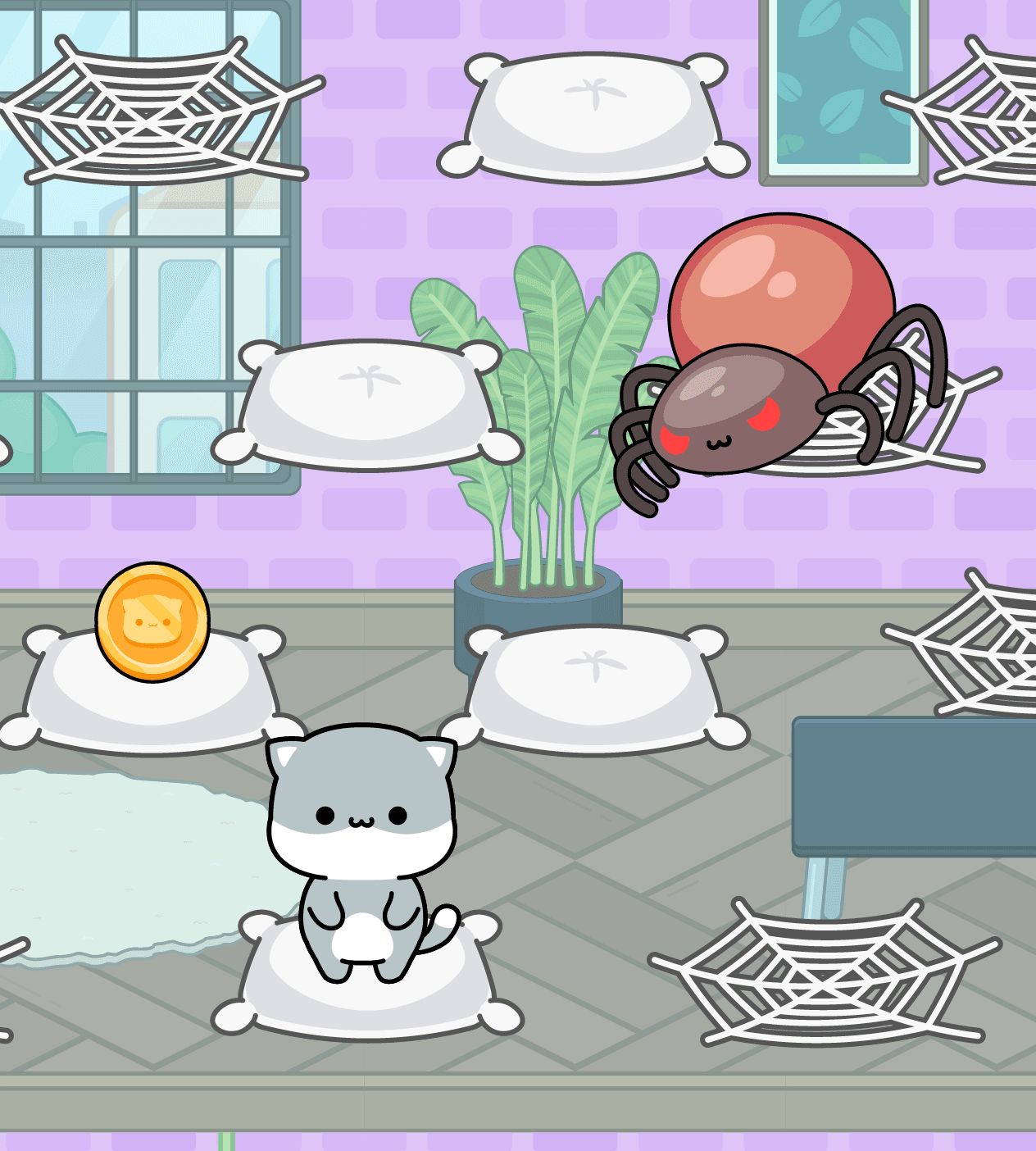 Cat Life World - Spider Hop Mini Game